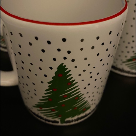 🦩SOLD🦩 Waechtersbach Winter Tree Mugs, Set of 4 - Picture 3 of 7